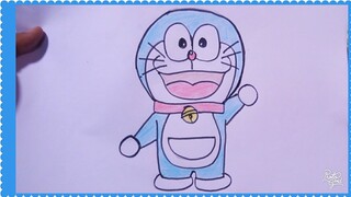 CARA MUDAH MENGGAMBAR DORAEMON | Tutorial Indonesia