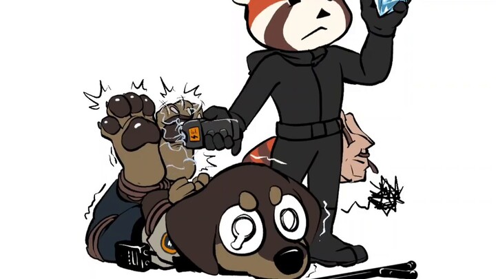 [Animation] The little security guard fights the little thief, my first 5-minute long dubbing animat