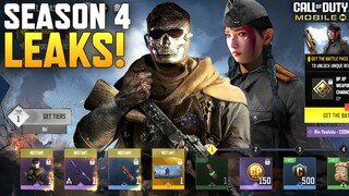 *NEW* All Season 4 Leaks! Battle Pass + New Weapon + Lucky Draws + BP Vault & more! COD Mobile Leaks