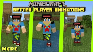 MCPE | Better Player Animations | Mod Download