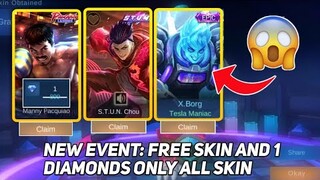 FREE SKIN AND EPIC SKIN 1 DIAMONDS! 2021 NEW EVENT | MOBILE LEGENDS BANG BANG