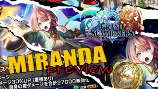 MIRANDA 4th anniversary unit preview | Grand Summoners