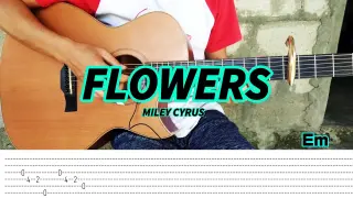 Flowers - Miley Cyrus - Fingerstyle (Tabs) chords + lyrics