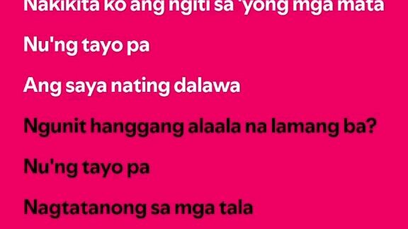 nung tayo pa