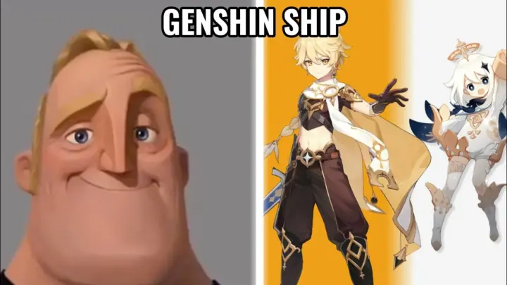 Mr Incredible Becaming Uncanny (Genshin Impact Ships)
