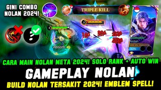 PENJELASAN COMBO NOLAN + BUILD NOLAN TERSAKIT 2024❗CARA MAIN NOLAN TERBARU❗GAMEPLAY NOLAN TOP GLOBAL