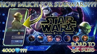 HOW MUCH 💎/DIAMONDS FOR STARWARS/LEGEND SKINS IN MLBB X STAR WARS COMEBACK DRAWS EVENT 2.0 | MLBB