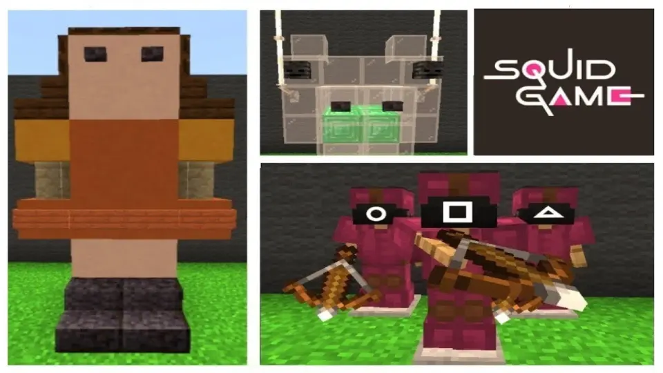 Squid Game Build Hacks And Ideas For Minecraft No Mods Bilibili