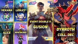 EVENT DOUBLE 11 WISH RAW, VEXANA STARLIGHT, ASPIRANTS, COLLECTOR DESEMBER -  UPCOMING SKIN MLBB 2022