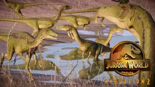 COELOPHYSIS SWARM - Life in the Triassic || Jurassic World Evolution 2 �� [4K] ��