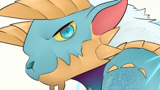 Chibi cute Zinogre speedpaint drawing