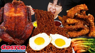 ASMR MUKBANG 직접 만든 양념 치킨먹방! 등갈비 짜파게티 레시피 & 먹방 FRIED CHICKEN AND BLACK BEAN NOODLES EATING SOUND!