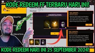 KODE REDEEM FF HARI INI! KODE REDEEM FREE FIRE TERBARU 25 SEPTEMBER 2024 HARI INI