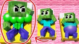 Monster School : The True Story of Baby Zombie Become Strong - Sad Story - Minecraft Animation
