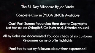 The 31-Day Billionaire By Joe Vitale course download