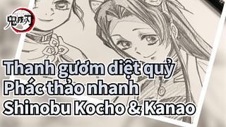 Phác thảo Shinobu Kocho & Kanao Bằng Bút Chì Cực Cute | Thanh gươm diệt quỷ