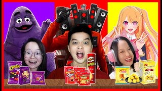 CHALLENGE MAKAN 1 WARNA SESUAI WARNA KARAKTER !! Feat @sapipurba @FannyTjandra  Roblox