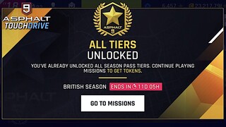 ASPHALT 9: LEGENDS - British Season - All Tiers/Rewards Unlocked