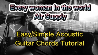 Every woman in the world by Air Supply l Easy & Simple Acoustic Guitar Chords Tutorial Cover