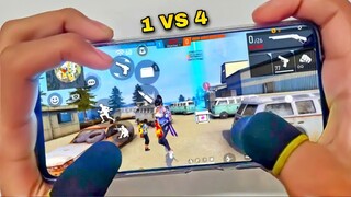 1 VS 4 HANDCAM REALME NARZO 20PRO 📲 SETTING⚙️ [FREE FIRE HIGHLIGHTS]👽