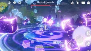 Ngelawan Electro Hypostasis pake 2 cyro char!! menunggu 1600 primogems dari update 3.1