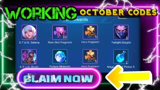 CLAIM NOW NEW OCTOBER 2021 REDEEM CODES | ML NEW REDEEM CODES | MLBB Hylos New Skin