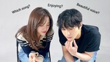 Kim Sejeong and Ahn Hyoseop singing "Love, Maybe (사랑인가 봐)" together 💞