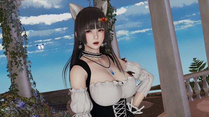 [MMD]Cô hầu gái đeo tai mèo nhảy múa say mê|<Dameyo>