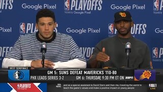 Booker tells Chris Paul: "I'm glad we are almost certainly going to get a Western Conference Finals"