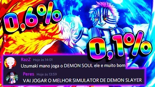 ME FALARAM SOBRE O NOVO JOGO CLICKER DE KIMETSU NO YAIBA NO ROBLOX, QUE ME PARECE MUITO PROMISSOR!