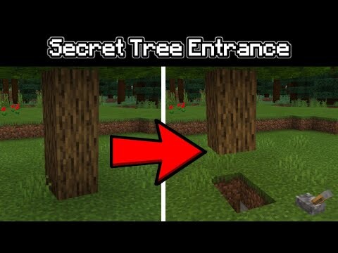 ✓Minecraft: How To Build A Simple Secret Tree Entrance