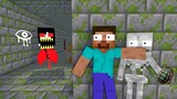 Monster School : EYES THE HORROR GAME FUNNY CHALLENGE - Minecraft Animation