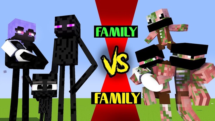 FAMILY VS FAMILY - WHO IS THE STRONGEST MONSTERS - MONSTER SCHOOL