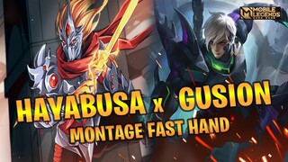 GUSION X HAYABUSA FAST HAND MONTAGE | RANK HIGHLIGHTS | BEST MOMENTS | MOBILE LEGENDS