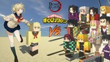 Toga himiko My Hero Academia VS All demon slayer,kimetsu no yaiba - MVS GAMER Minecraft Battle