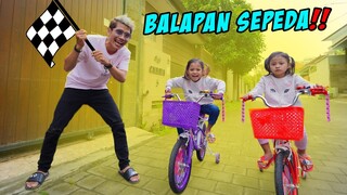 ALUNA DAN AMANDA BALAPAN SEPEDA‼️ YANG MENANG DAPAT HADIAH‼️😂