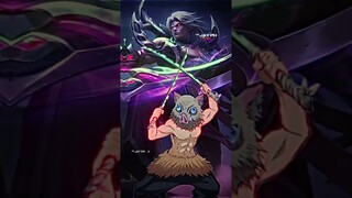 MLBB X DEMON SLAYER HEROES SKIN MOBILE LEGENDS #mobilelegends #mlbb #shorts #demonslayer #ml