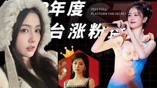 Bai Lu is the artist Top 1 increasing fan base on every platform for 2023