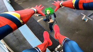 Joker mencuri plat emasku, pakar parkour menjelma menjadi Spiderman merebut kembali