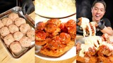 ASMR | Chicken cutlet and meatballs | MUKBANG | COOKING