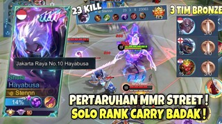 SOLO RANK PERTARUHAN MMR STREET JAKARTA RAYA DI TIER BADAK ! 3 TIM FEEDER BEBAN ! Stenly Hayabusa