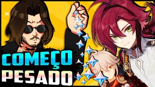 GASTEI TODAS AS GEMAS DA CONTA NOVA EM KAZUHA E HEIZOU - Invocações e Time Inicial | Genshin Impact