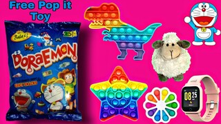 🤩Doraemon Snacks Mein Nikla 😎 Dinosaur Pop it, Star Pop it, 😍 Pop it Fidget Spinner, Clay etc.. 😱