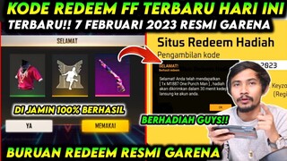 KODE REDEEM FREE FIRE TERBARU 7 FEBRUARI 2023 HARI INI