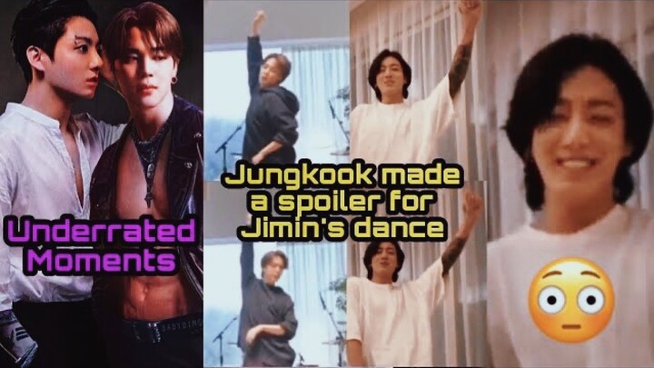 JIKOOK / Jungkook made a spoiler for Jimin's dance. Hidden in Plain Sight - Underrated Moments