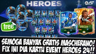 BANYAK MASCHERANO GRATIS??!! FIX NEXT EVENT HEROES & BOCORAN PEMAIN KARTU EVENT HEROES  EA FC MOBILE