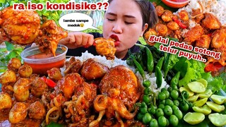 NIKMAT MENGGUNCANG⁉️ GULAI SOTONG TELUR PUYUH LALAPAN MENTAH JENGKOL MUDA LEUNCA CABE RAWIT