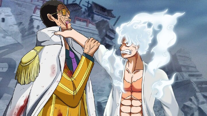 Luffy Gear 5 vs Kizaru: monyet emas kizaru berlutut di depan Haki baru luffy | Film  One piece merah