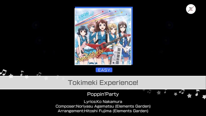 BanG Dream! Girls Band Party! | Poppin'Party - Tokimeki Experience! [Easy]
