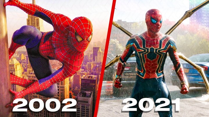 Evolution of Spider-Man in Movies From 2002 - 2021 (All Trailers)